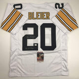 Autographed/Signed Rocky Bleier 4x SB Champ Pittsburgh White Football Jersey JSA