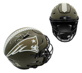 Tom Brady Signed New England Patriots Speed Flex Auth Salute to Service Helm