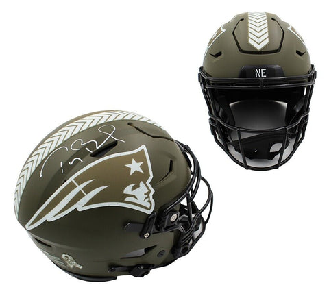 Tom Brady Signed New England Patriots Speed Flex Auth Salute to Service Helm