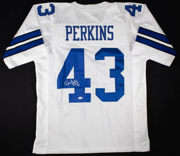 Don Perkins Signed Dallas Cowboys Jersey Inscribed "ROH 76" (JSA COA) All Pro FB