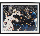 1986 NY Mets Signed Print Gary Carter Gooden Strawberry Hernandez Dykstra Mookie
