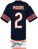 D.J. (DJ) Moore (BEARS) Signed Navy Custom Football Jersey - (SCHWARTZ COA)