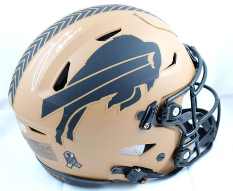 Josh Allen Signed Bills F/S Salute to Service 2023 Speed Flex Helmet - Beckett W