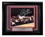 Dennis Rodman Signed Framed 8x10 Chicago Bulls Dive Photo JSA QR