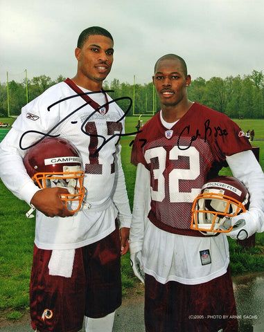 Jason Campbell & Carlos Rogers Signed Washington Football 8x10 Photo - (SS COA)