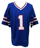 Curtis Samuel Signed/Auto Blue New York Giants Football Jersey Beckett 208172
