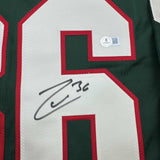 Autographed/Signed Mats Zuccarello Minnesota Green Jersey Beckett BAS COA