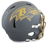 Ravens Ray Lewis Authentic Signed Slate Full Size Speed Rep Helmet BAS Witnessed