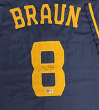 Brewers Outfielder RYAN BRAUN Signed Custom Replica Blue Jersey AUTO - BAS