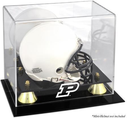 Purdue Boilermakers Golden Classic Team Logo Mini Helmet Display Case