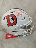 JOHN ELWAY SIGNED DENVER BRONCOS SNOWCAP SPEEDFLEX HELMET BECKETT QR