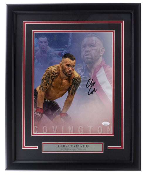 Colby Covington Signed Framed 11x14 UFC Collage Photo JSA ITP