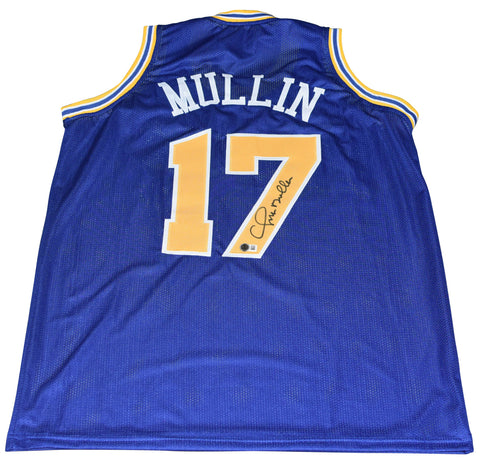 CHRIS MULLIN SIGNED GOLDEN STATE WARRIORS #17 BLUE BASKETBALL JERSEY BECKETT