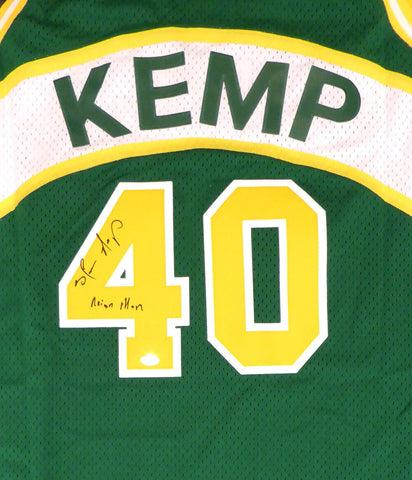 SONICS SHAWN KEMP AUTOGRAPHED SIGNED ADIDAS HARDWOOD JERSEY REIGN MAN MCS 125205