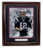 Tom Brady Autographed 16x20 Photo New England Patriots Framed Fanatics 177225