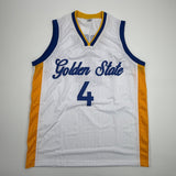 Autographed/Signed Moses Moody Golden State White Jersey Beckett BAS COA