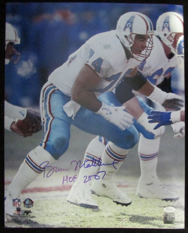 Bruce Matthews Houston Oilers Autographed/Signed 16x20 Photo JSA 133861