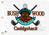 CHEVY CHASE AUTOGRAPHED WHITE CADDYSHACK GOLF PIN FLAG CADDYSHACK BECKETT 230656