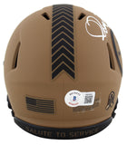 Steelers Jerome Bettis Signed Salute To Service II Speed Mini Helmet BAS Witness