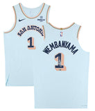 Victor Wembanyama Autographed Spurs Authentic Light Blue City Ed Jersey Fanatics
