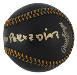 Royals Salvador Johan Perez Diaz Full Name Signed Black Oml Baseball w/ Case BAS