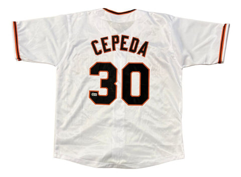 Orlando Cepeda San Francisco Signed White Baseball Jersey BAS