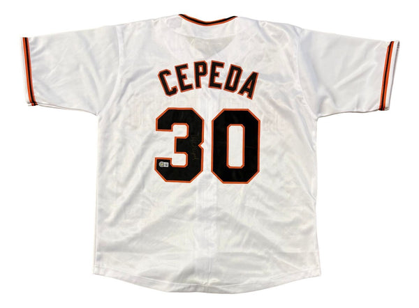 Orlando Cepeda San Francisco Signed White Baseball Jersey BAS