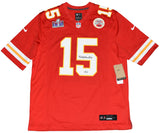 PATRICK MAHOMES SIGNED KANSAS CITY CHIEFS RED NIKE SUPER BOWL LVIII JERSEY BAS