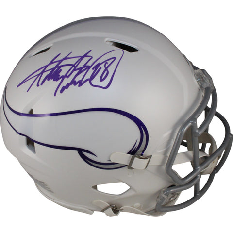 Adrian Peterson Autographed Minnesota Vikings Alt Authentic Helmet Beckett 49275