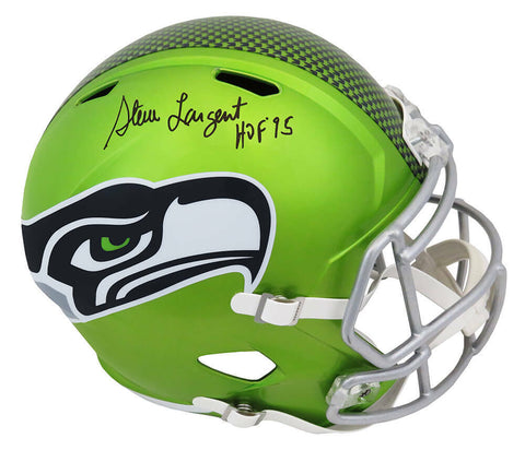 Steve Largent Signed Seahawks FLASH Riddell F/S Rep Helmet w/HOF'95 - (SS COA)