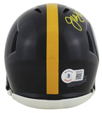 Steelers Jack Lambert "HOF 90" Signed Speed Mini Helmet W/ Case BAS