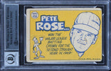 Reds Pete Rose "4256" Signed 1970 Topps #458 Card Auto 10! BAS Slabbed 3
