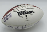 Wilson Full Size NFL Football Autographed/Inscribed by (9) HOF Greats 176254