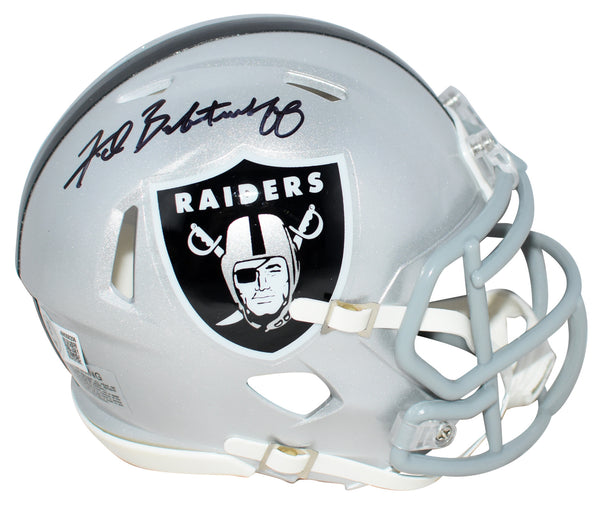 FRED BILETNIKOFF AUTOGRAPHED OAKLAND RAIDERS SPEED MINI HELMET BECKETT
