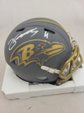 ZAY FLOWERS SIGNED BALTIMORE RAVENS SLATE SPEED MINI HELMET BECKETT