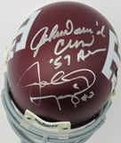 John David Crow & Johnny Manziel Autographed Texas A&M Mini Helmet PSA/DNA