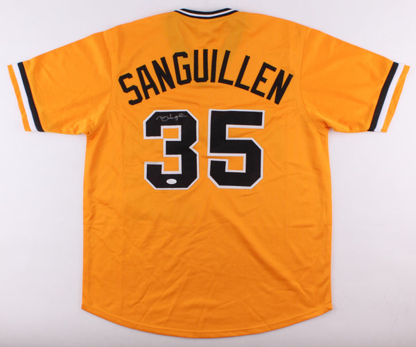 Manny Sanguillen Signed Pirates Jersey (JSA COA) 2xWorld Series Champion Catcher
