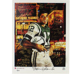 1969 New York Jets Alumni Signed Unframed Joe Namath Artist Proof Poster-25 sigs