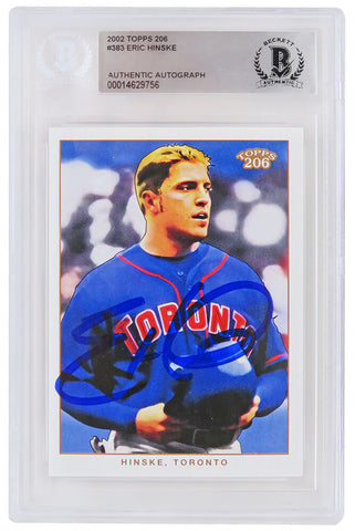 Eric Hinske autographed 2002 Topps Trading Card #383 (Beckett Encapsulated)
