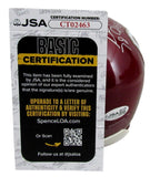Billy Sims Signed/Inscribed Red Oklahoma Mini Football Helmet JSA 213125