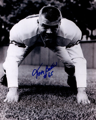 Packers LInebacker TOM BETTIS Signed 8x10 Photo #3 AUTO - 1961 NFL Champ