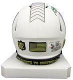 Davante Adams Signed/Auto Raiders Salute to Service Mini Helmet Beckett 200939