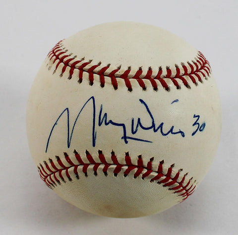 Maury Wills Signed NL Baseball #30 Inscription (JSA COA) Los Angeles Dodgers S.S