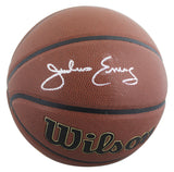 76ers Julius "Dr. J" Erving Signed Wilson Trophy Series Basketball JSA Witness