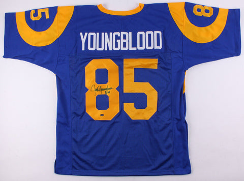 Jack Youngblood Signed Los Angeles Rams Jersey (Schwartz COA) 7xPro Bowl D.E