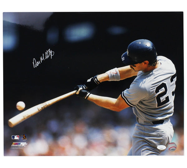 Don Mattingly Signed New York Yankees Unframed 16x20 Hitting Ball MLB Photo