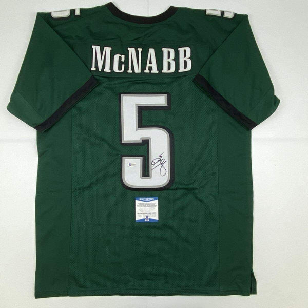 Autographed/Signed DONOVAN MCNABB Philadelphia Green Football Jersey Beckett COA