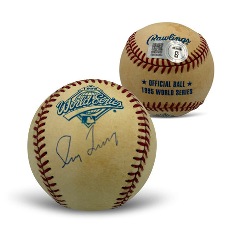 Greg Maddux Autographed 1995 World Series Signed Baseball Beckett COA + Case 4