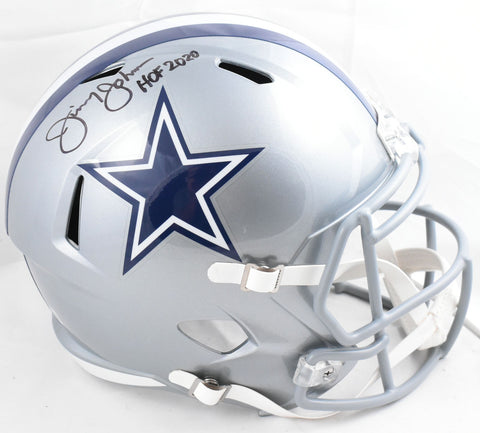 Jimmy Johnson Signed Dallas Cowboys F/S Speed Helmet w/HOF - Beckett W Hologram