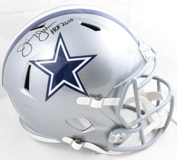 Jimmy Johnson Signed Dallas Cowboys F/S Speed Helmet w/HOF - Beckett W Hologram